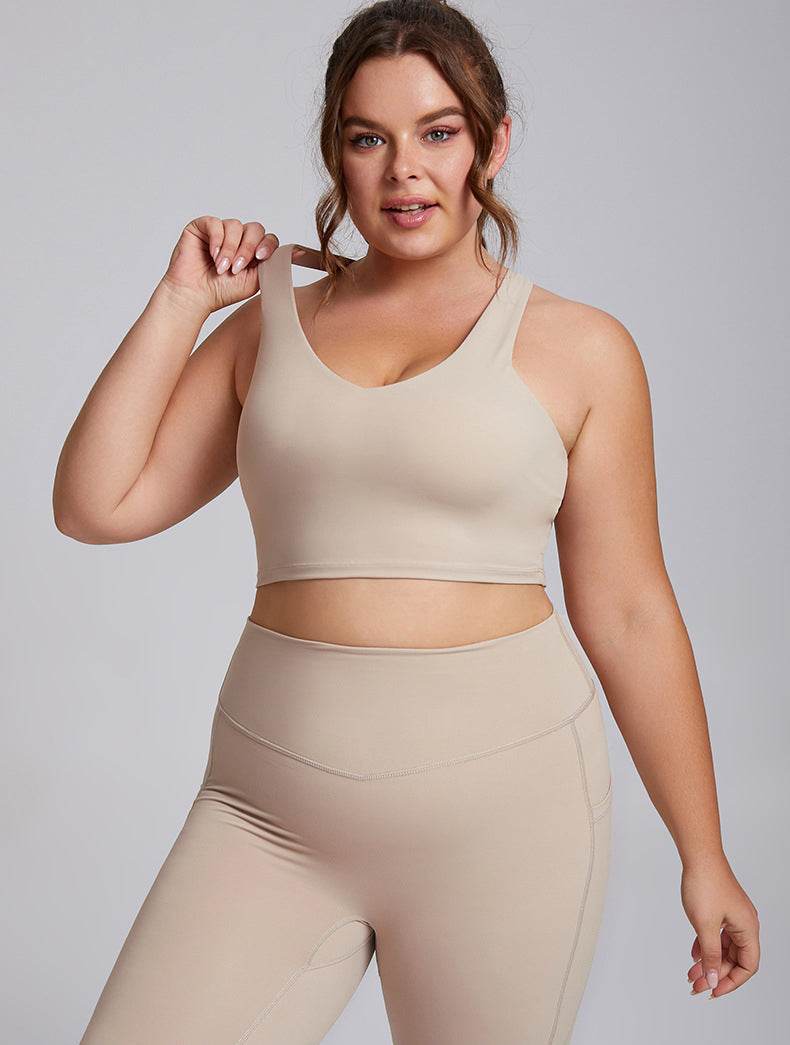 Wide Strap X Back Sports Bra