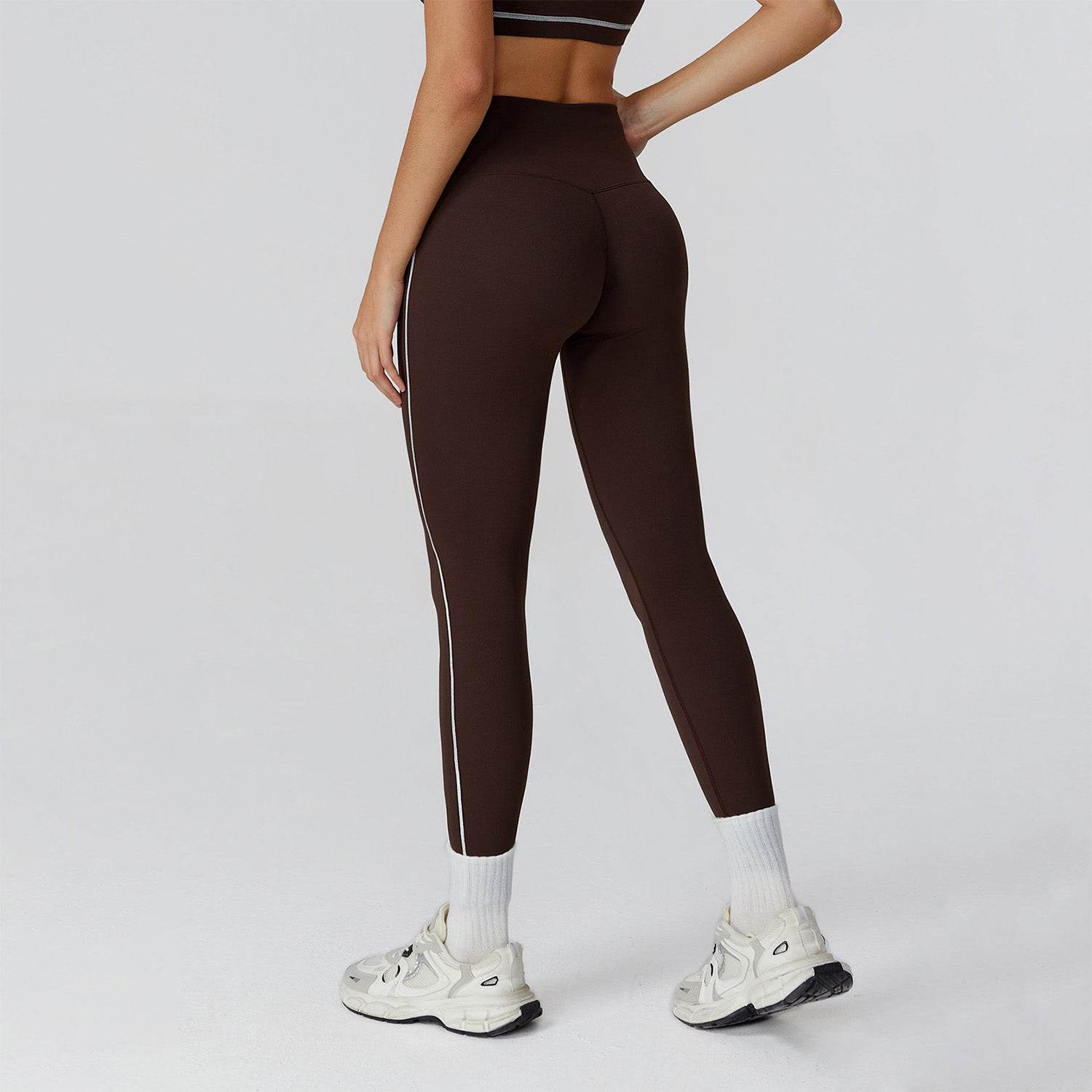 Color Block Athletic Legging High Waist Running Tights