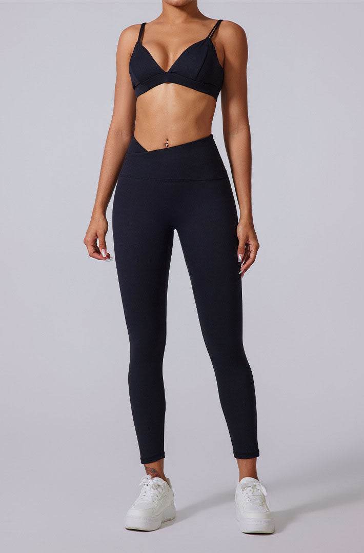 Triangle Cups Cross Back Sports Bra