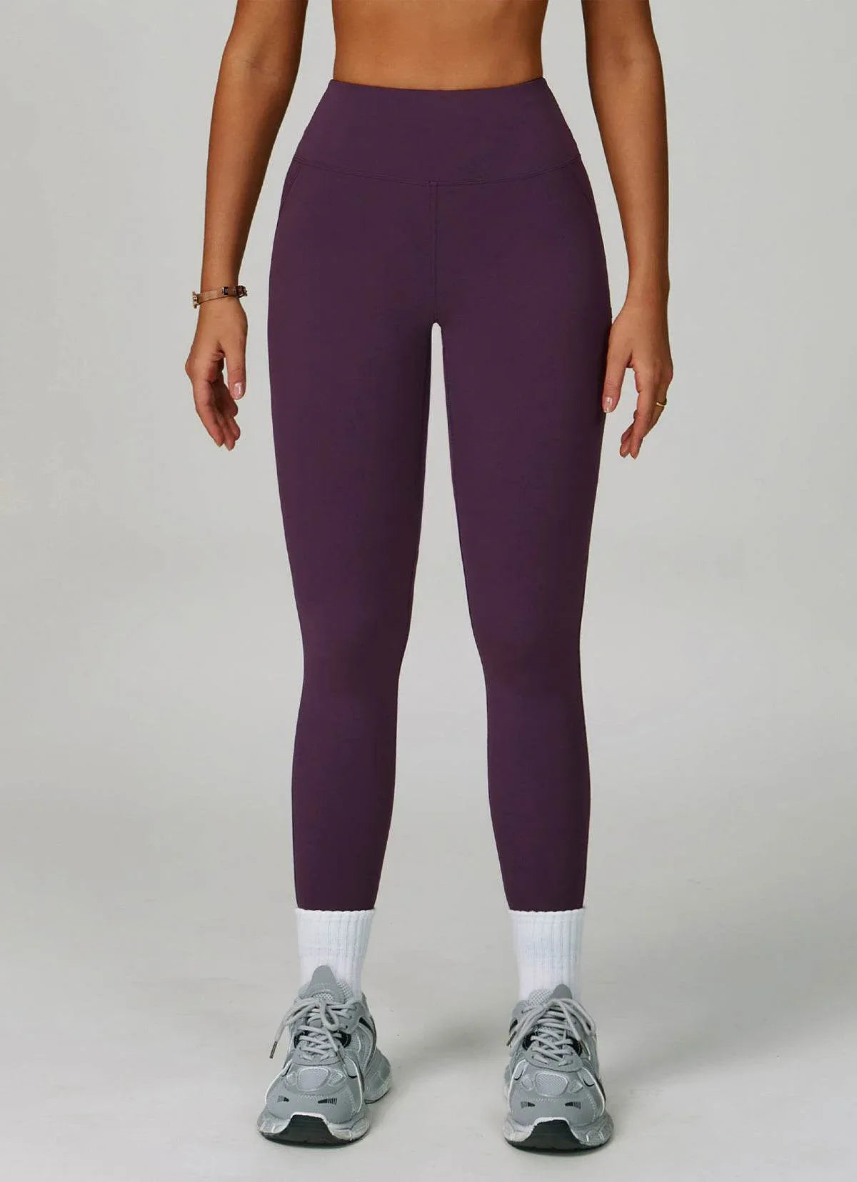 High Waist Tummy Control Running Legging - Purple