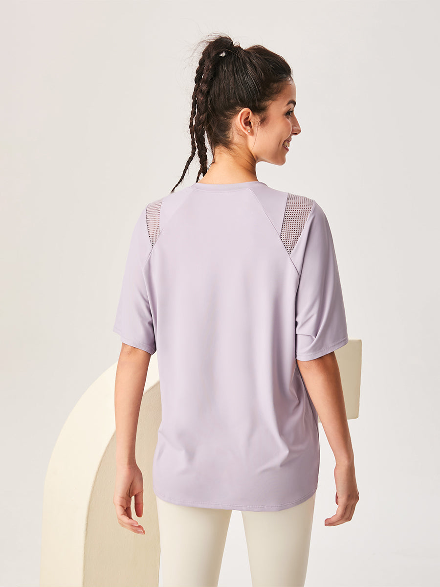 Mesh Short Sleeved Sports Loose T-Shirt