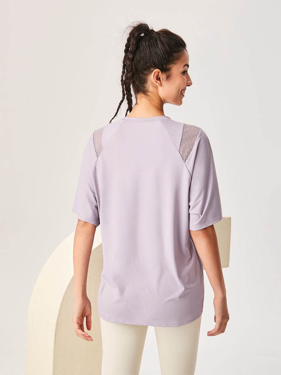 Mesh Short Sleeved Sports Loose T-Shirt