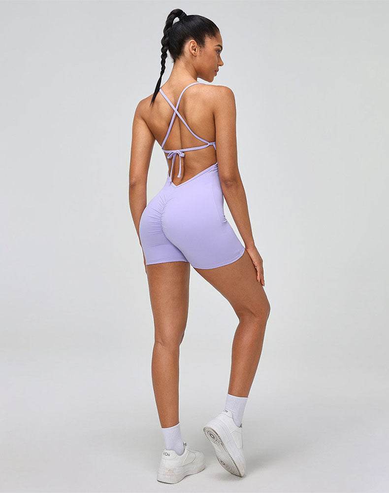 Yoga Shorts Jumpsuits Sleeveless One Piece Bodysuits