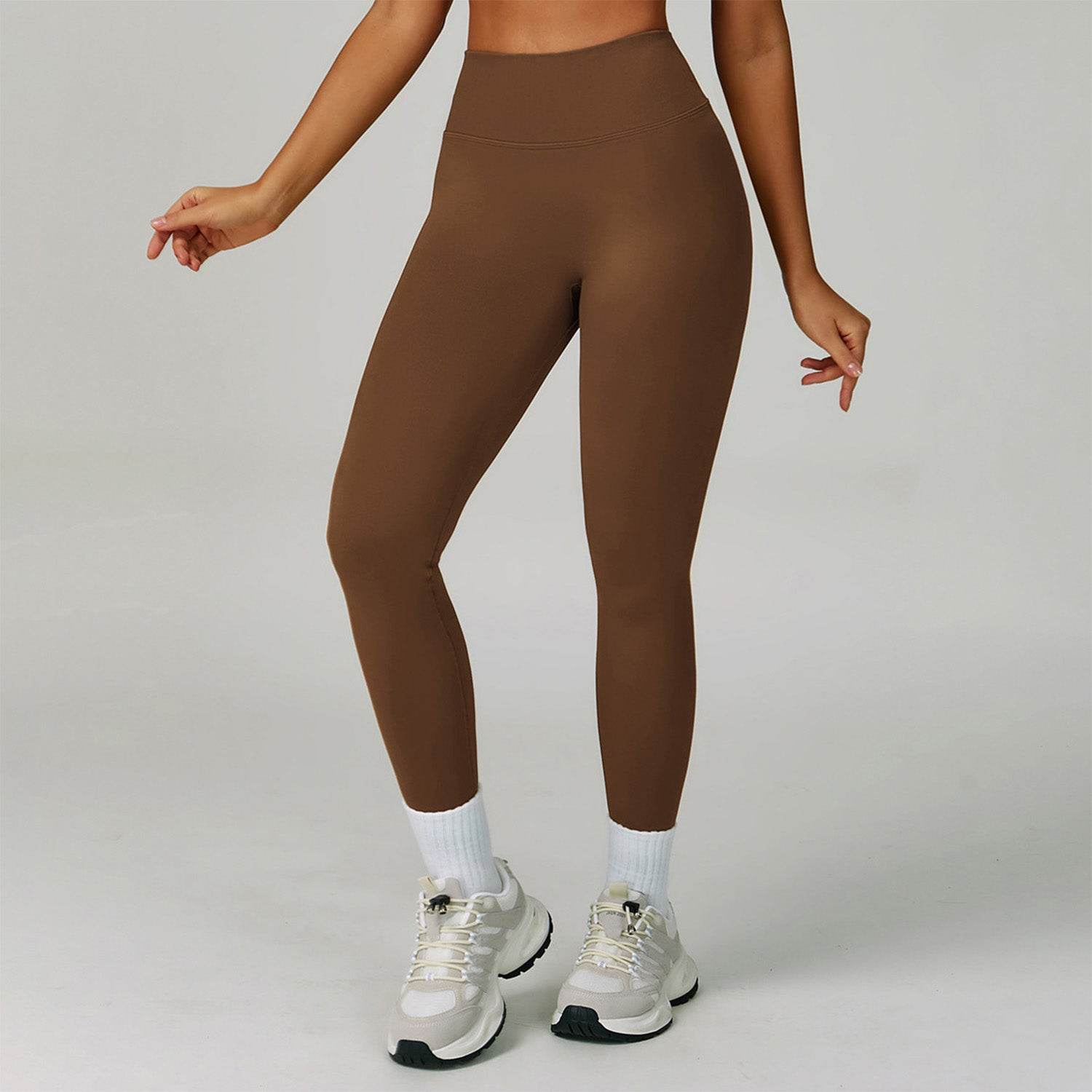 V Back High Waist Biker Legging