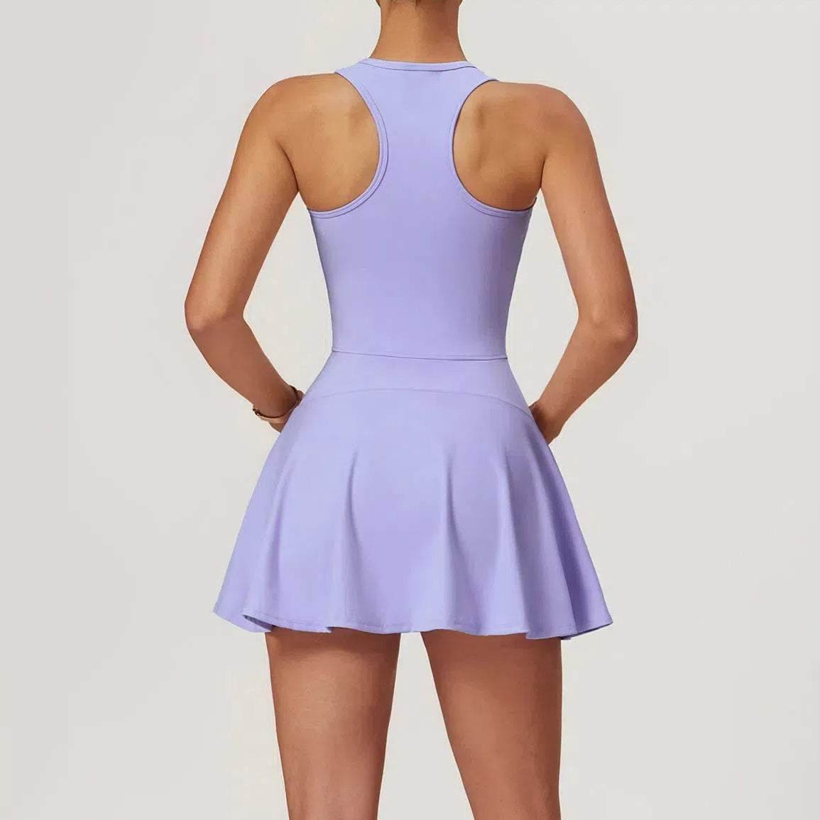 Sleeveless Tennis Dress with Built in Shorts and Padded Bra