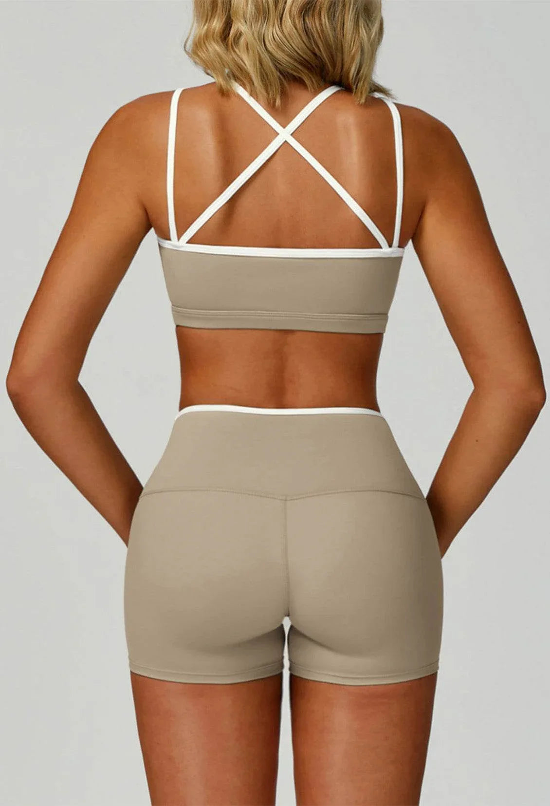 Double Shoulder Straps Sports Bras with Removable Chest Pad -