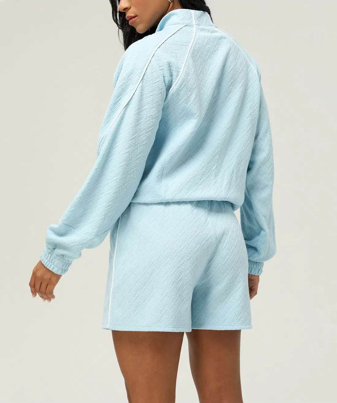 Casual Sportswear Set with Jacket and Short