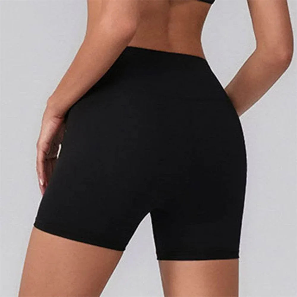 High Waist Tummy Control Hollow Out Yoga Shorts -