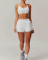 Activewear Set With Cross Back Sports Bra and Shorts