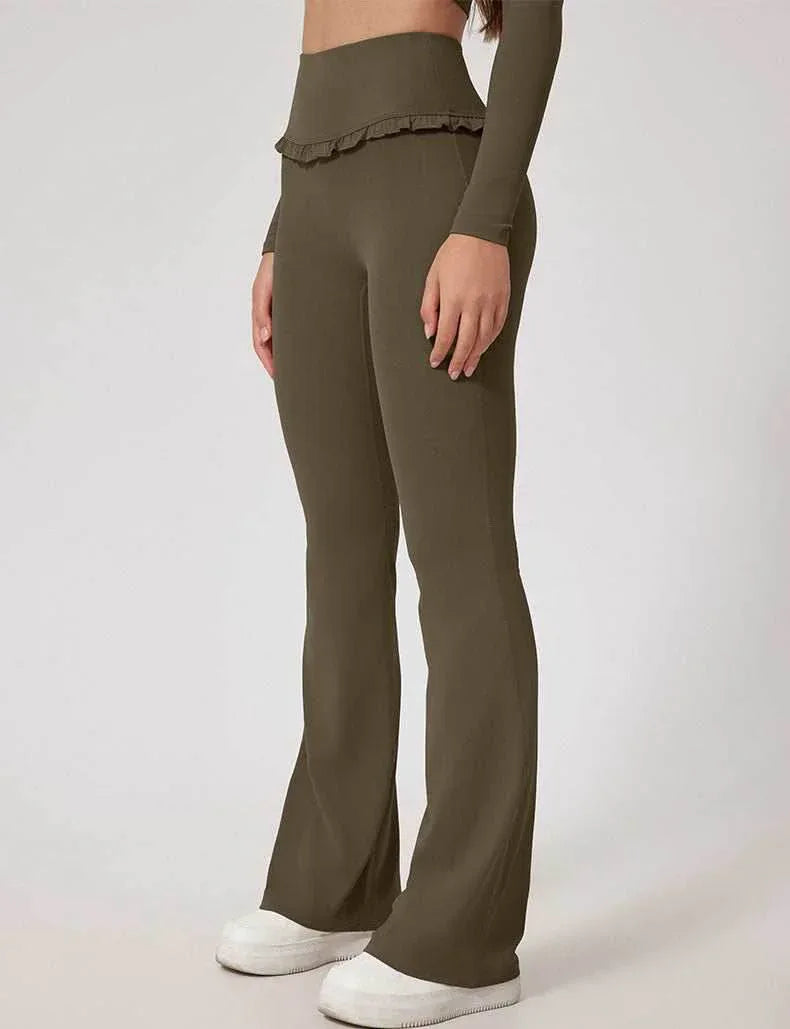 Yoga Flounce Flare Leggings - Ebony