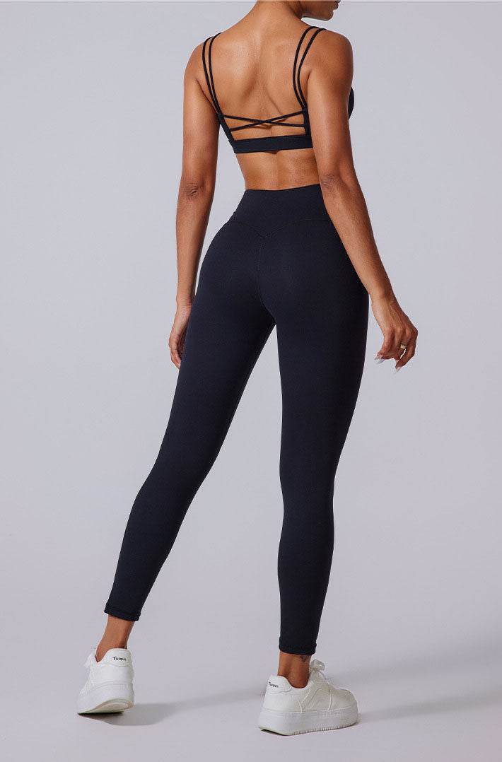 Triangle Cups Cross Back Sports Bra