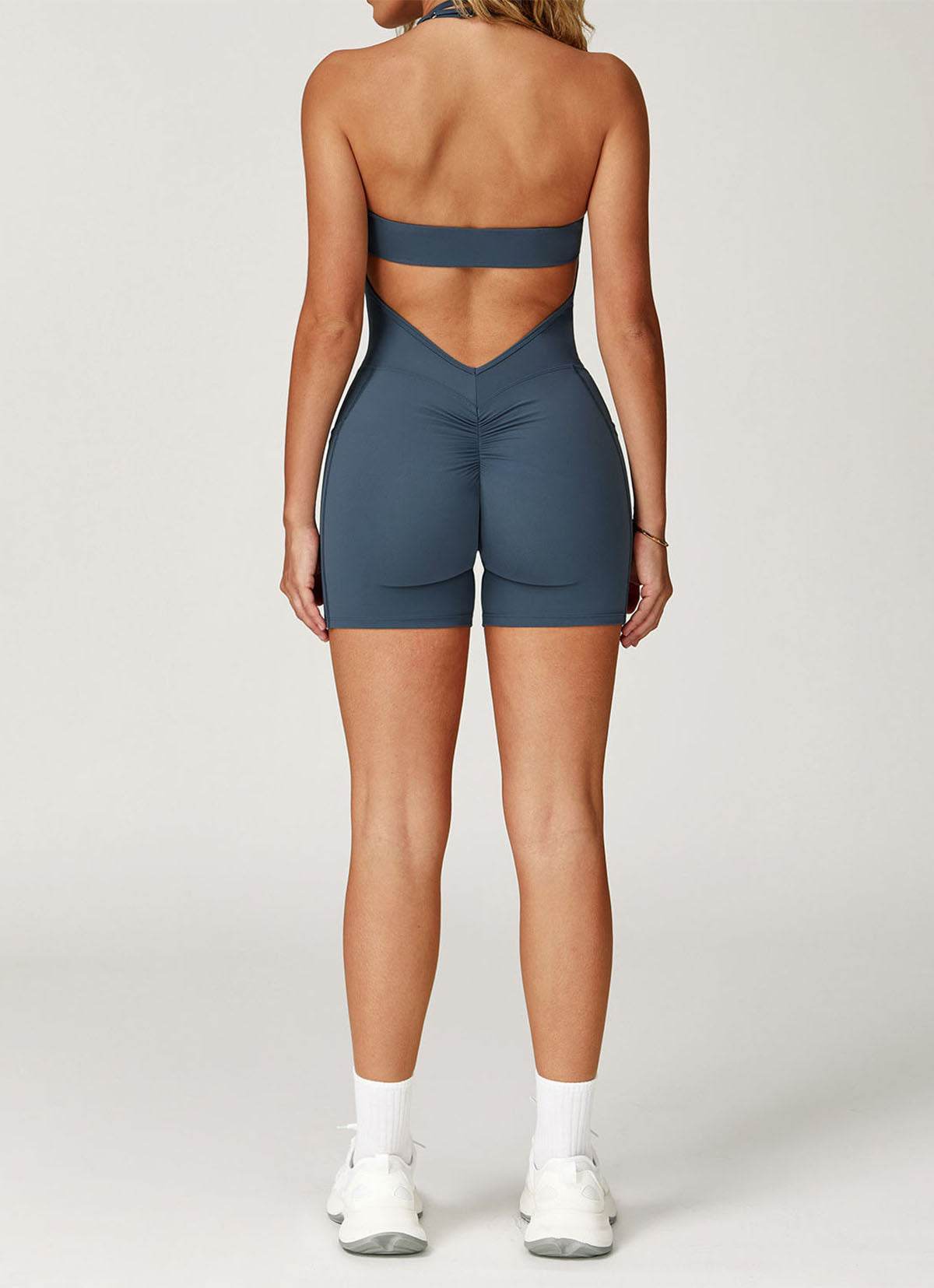 Active Romper Workout Jumpsuit with Pockets
