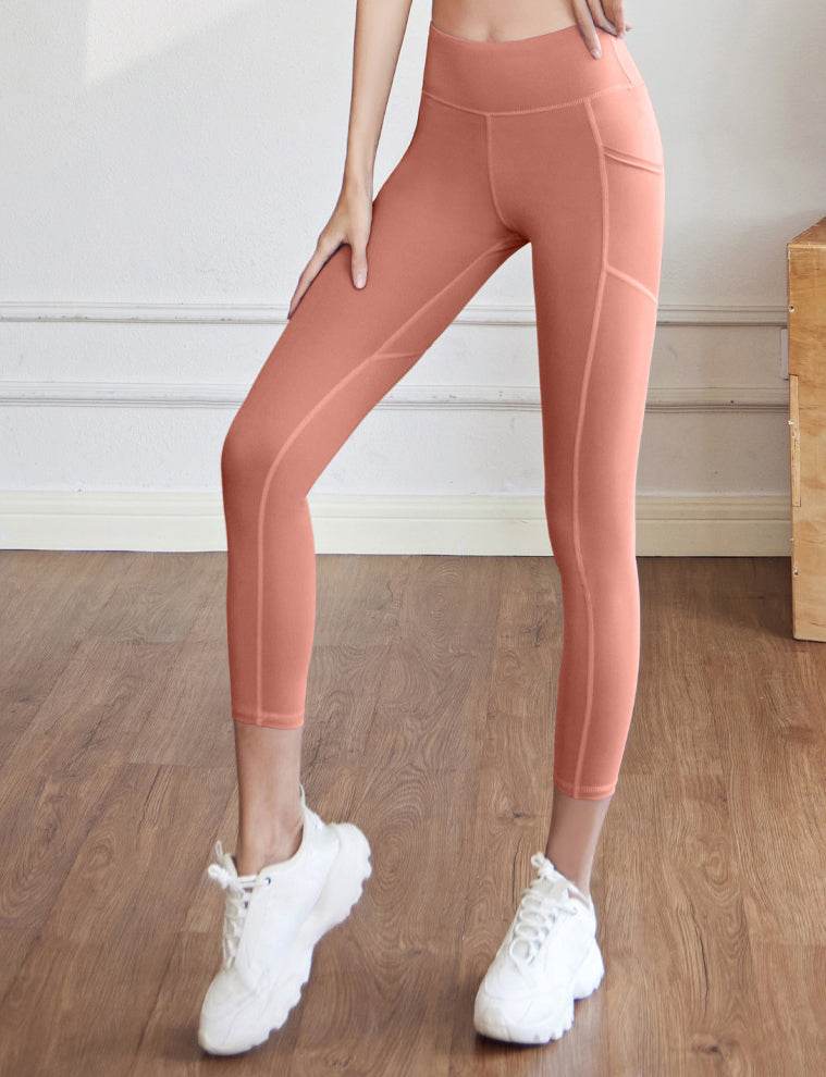 High Waisted Yoga Leggings with Mesh Pockets