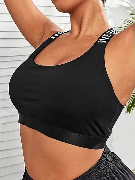 Plus Size X-Back Crop Sport Bras