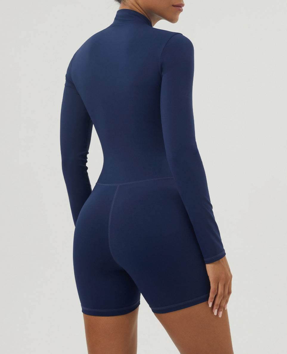 Half Zipper Sports Jumpsuits