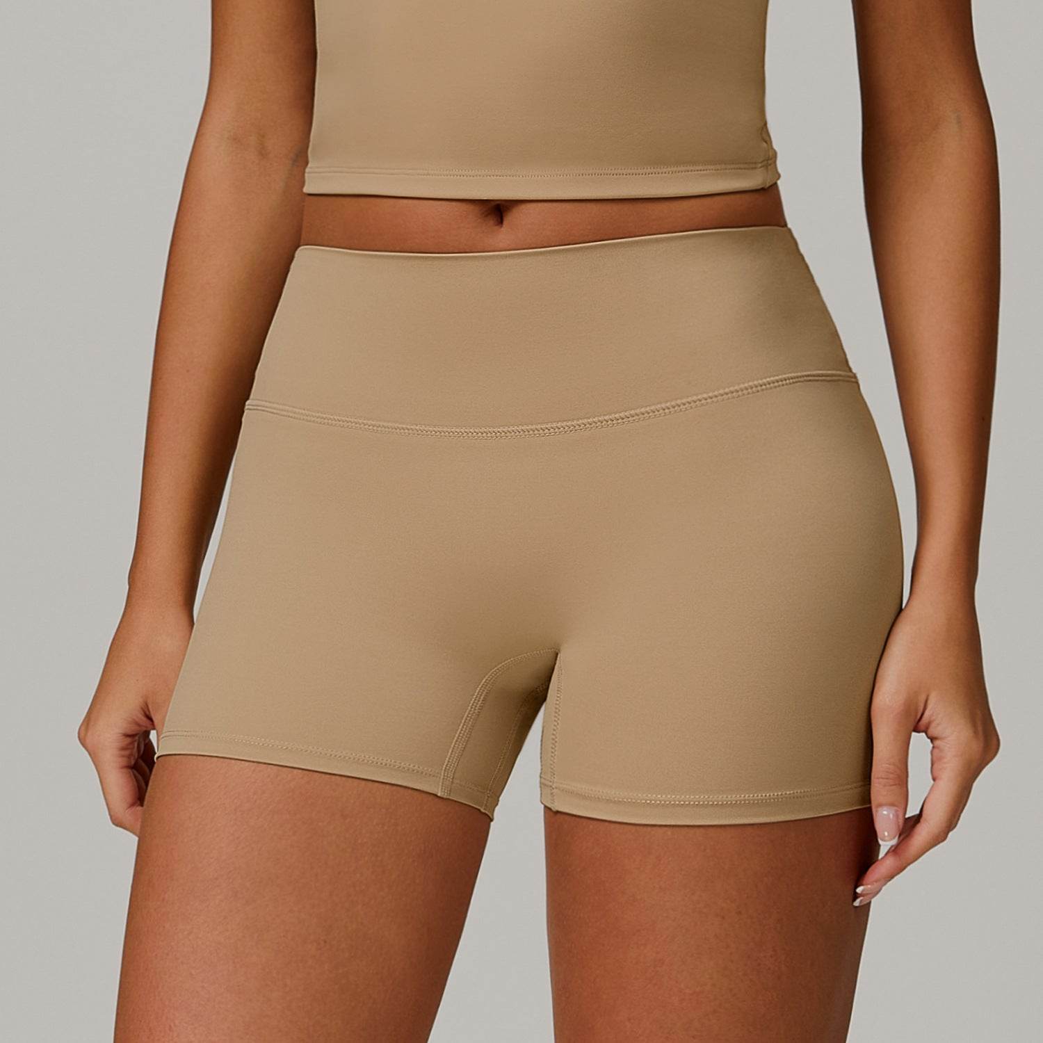 No Front Seam High Waist Biker Shorts