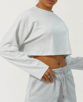 Long Sleeve Crop Athletic Sweatshirt T-Shirt