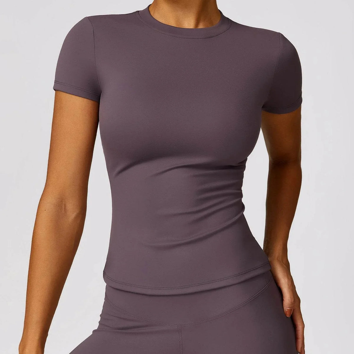 Summer Sports Short Sleeve T-Shirt - Eggplant Purple