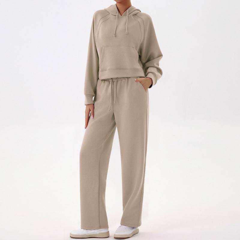 2 Piece Hoodies Sweatsuit Set with Pockets