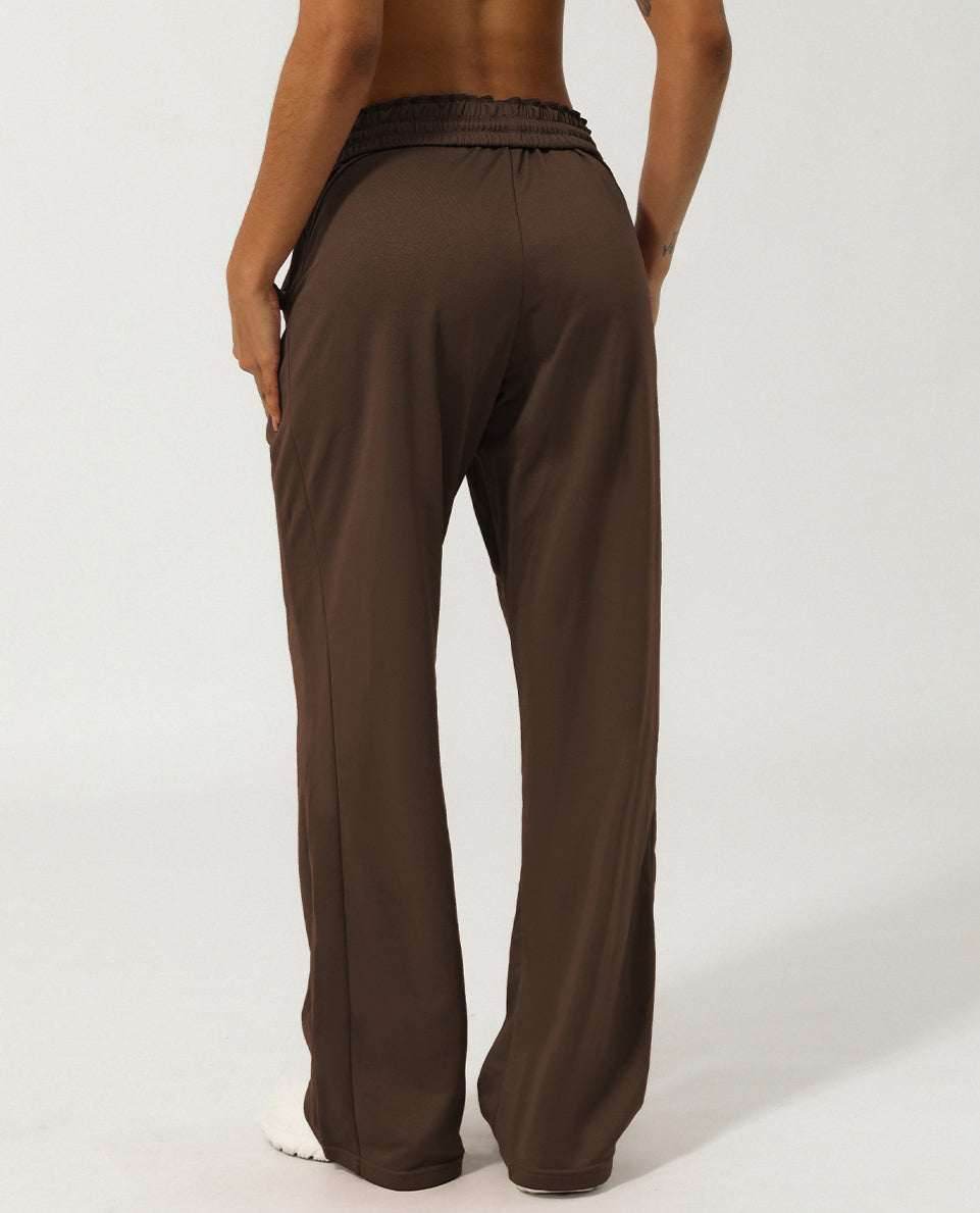Women Elastic High-Waist Wide Leg Sweatpants