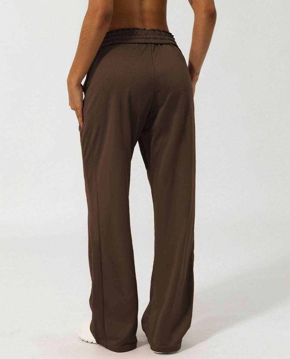 Women Elastic High-Waist Wide Leg Sweatpants