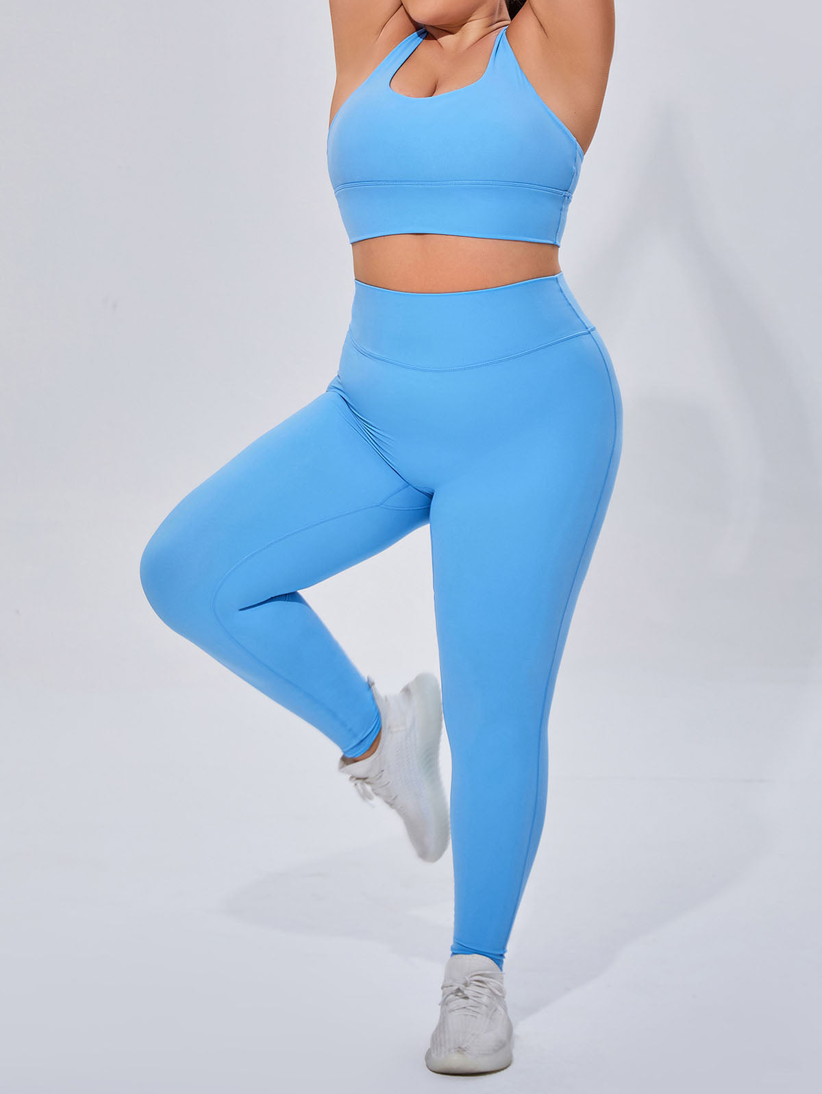 Workout Sets with Cross Strap Sports Bra and Legging