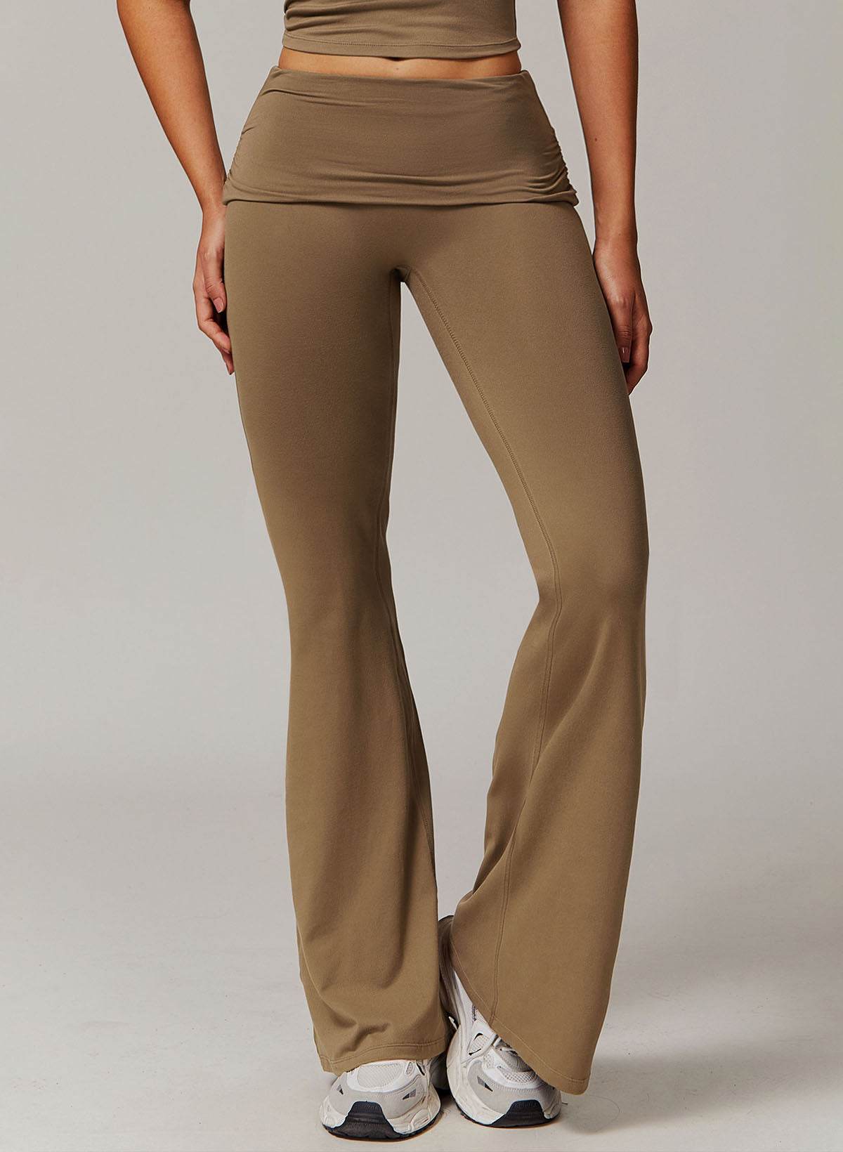 High Waisted Tummy Control Wide Leg Flare Fitness Pants
