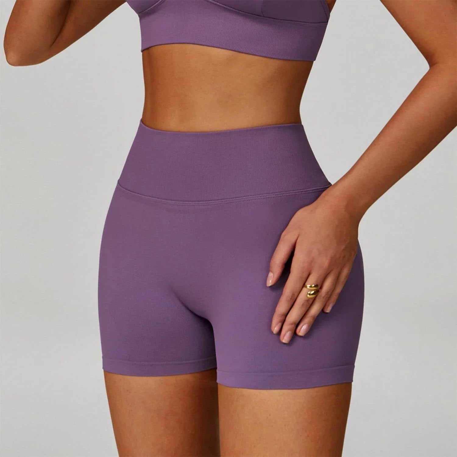 V Back High waist Biker Short -