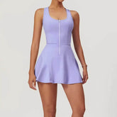 Sleeveless Tennis Dress with Built in Shorts and Padded Bra