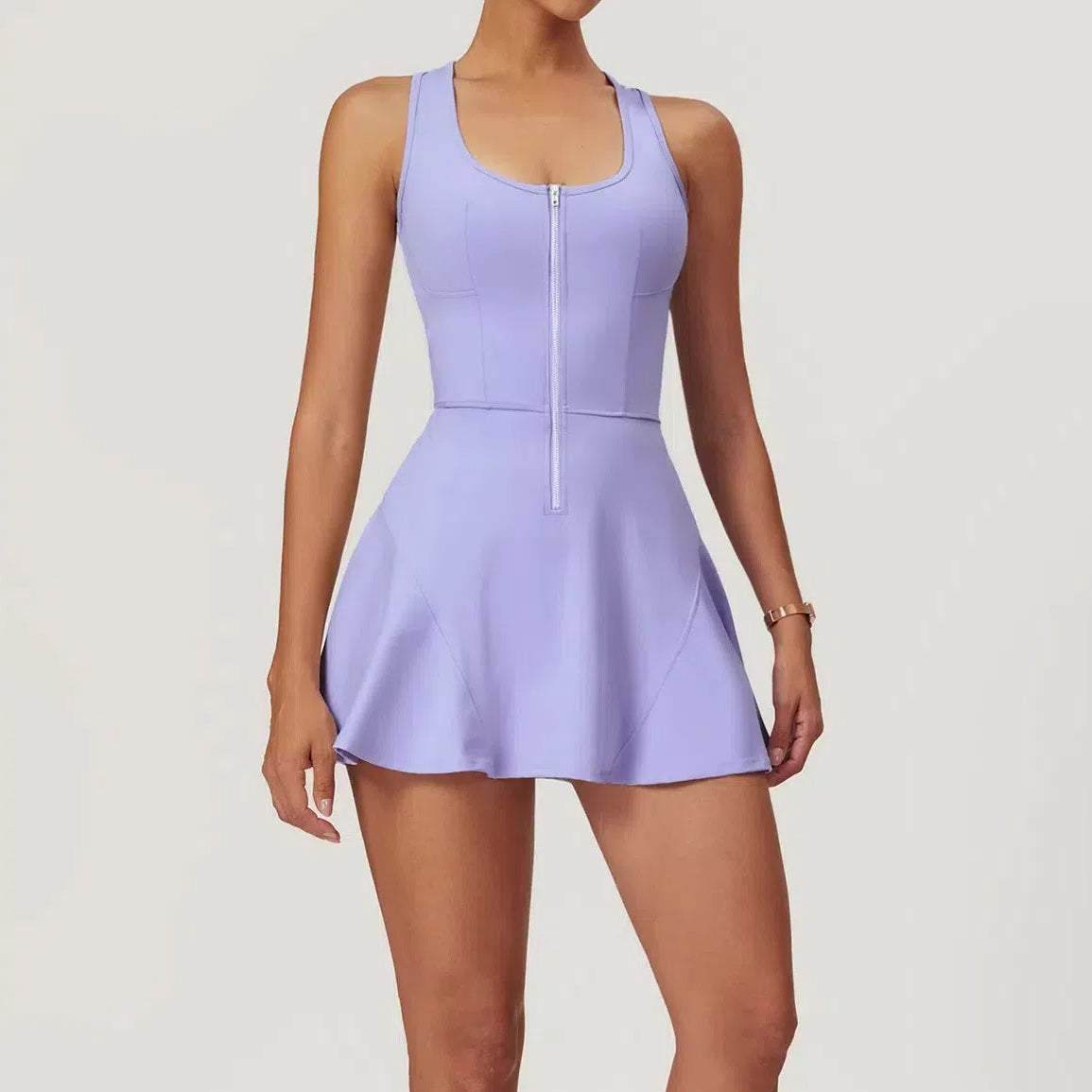 Sleeveless Tennis Dress with Built in Shorts and Padded Bra