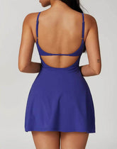 Square Neck Tennis Dress with Short