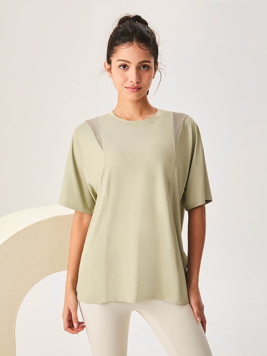 Mesh Short Sleeved Sports Loose T-Shirt
