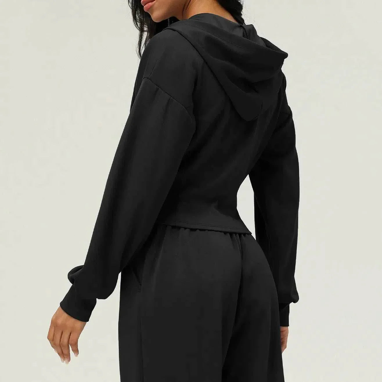 Long Sleeve Sports Coat With Hoodie -