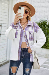 Patchwork Plaid Plush Jacket
