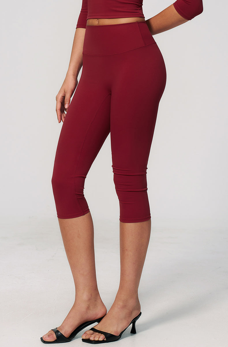 Tummy Control High Waisted Capri Yoga Leggings