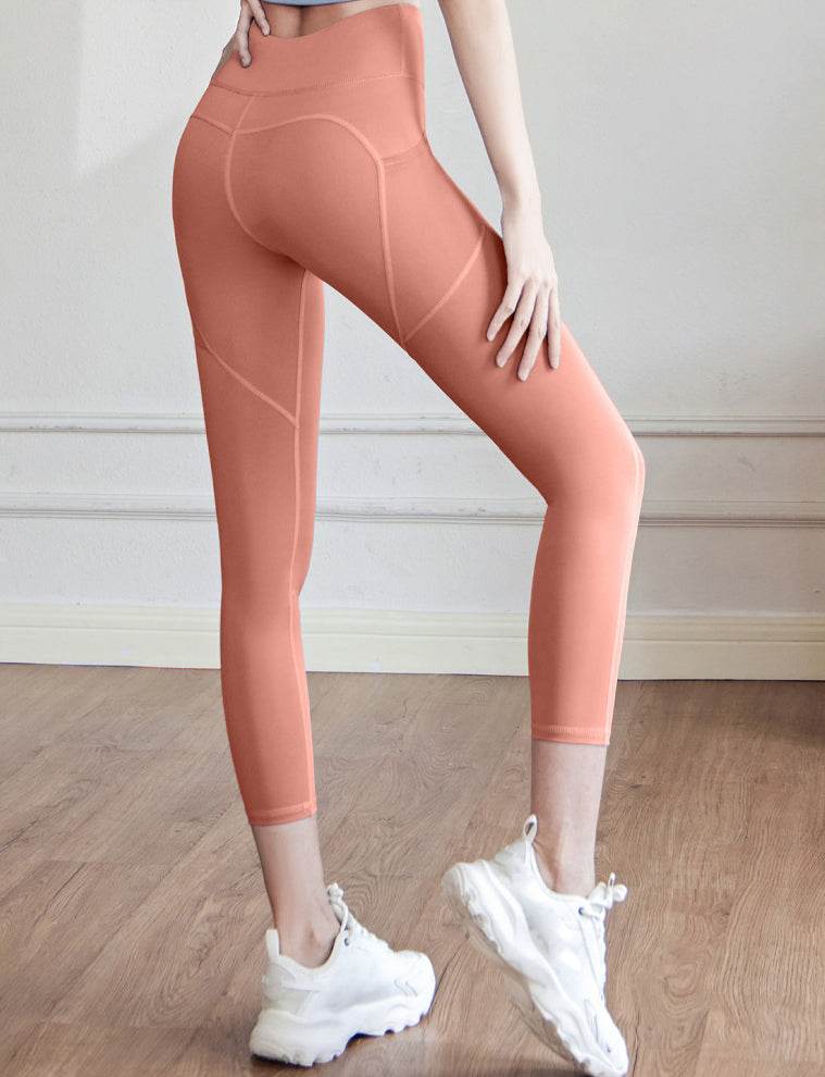 High Waisted Yoga Leggings with Mesh Pockets