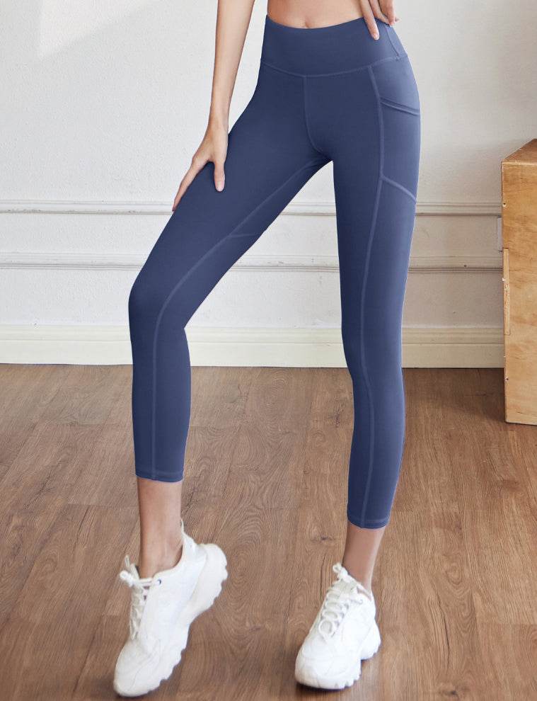 High Waisted Yoga Leggings with Mesh Pockets