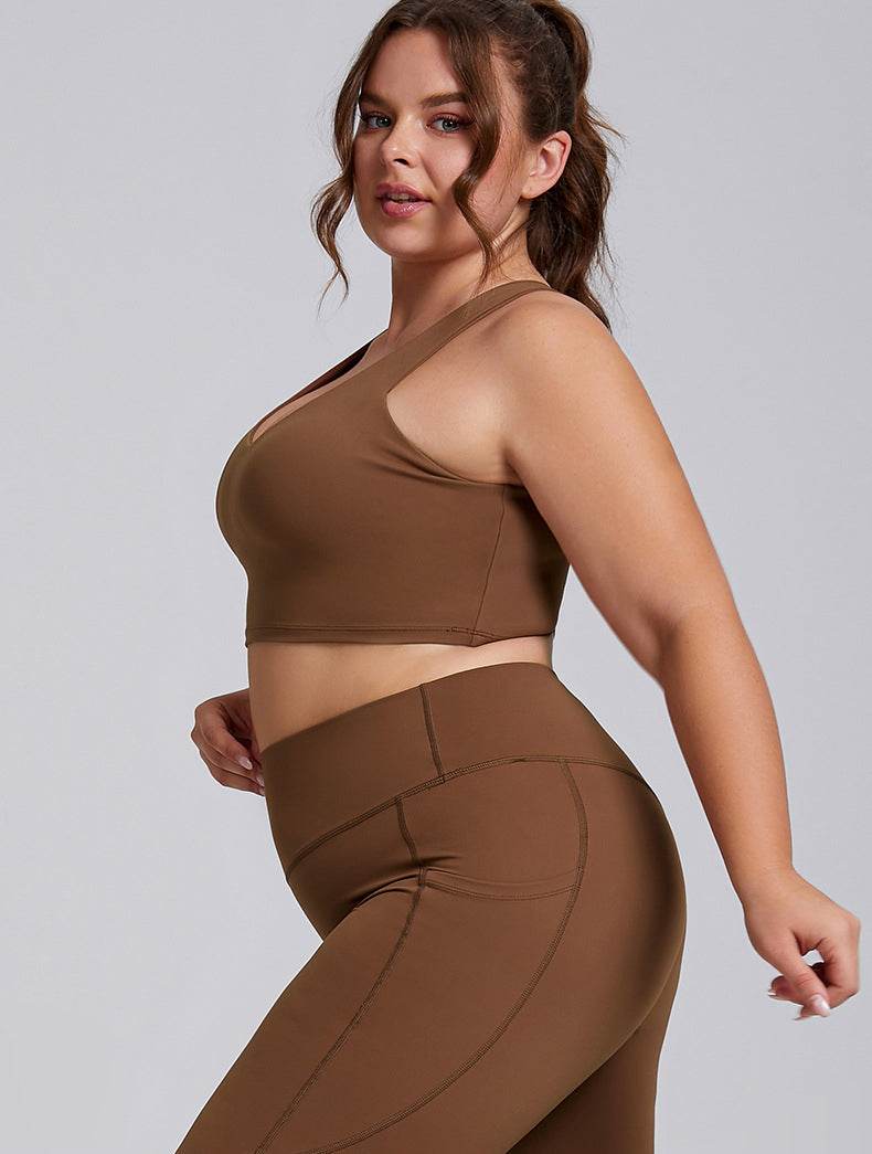 Wide Strap X Back Sports Bra