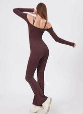 Long Sleeve Strapless Sports Jumpsuit