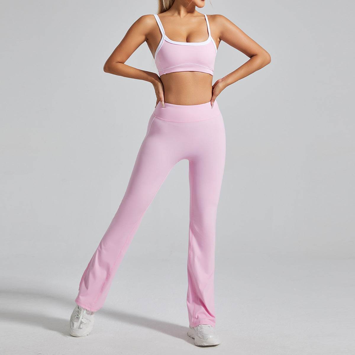 High Waist No Front Seam Sports Flared Pant