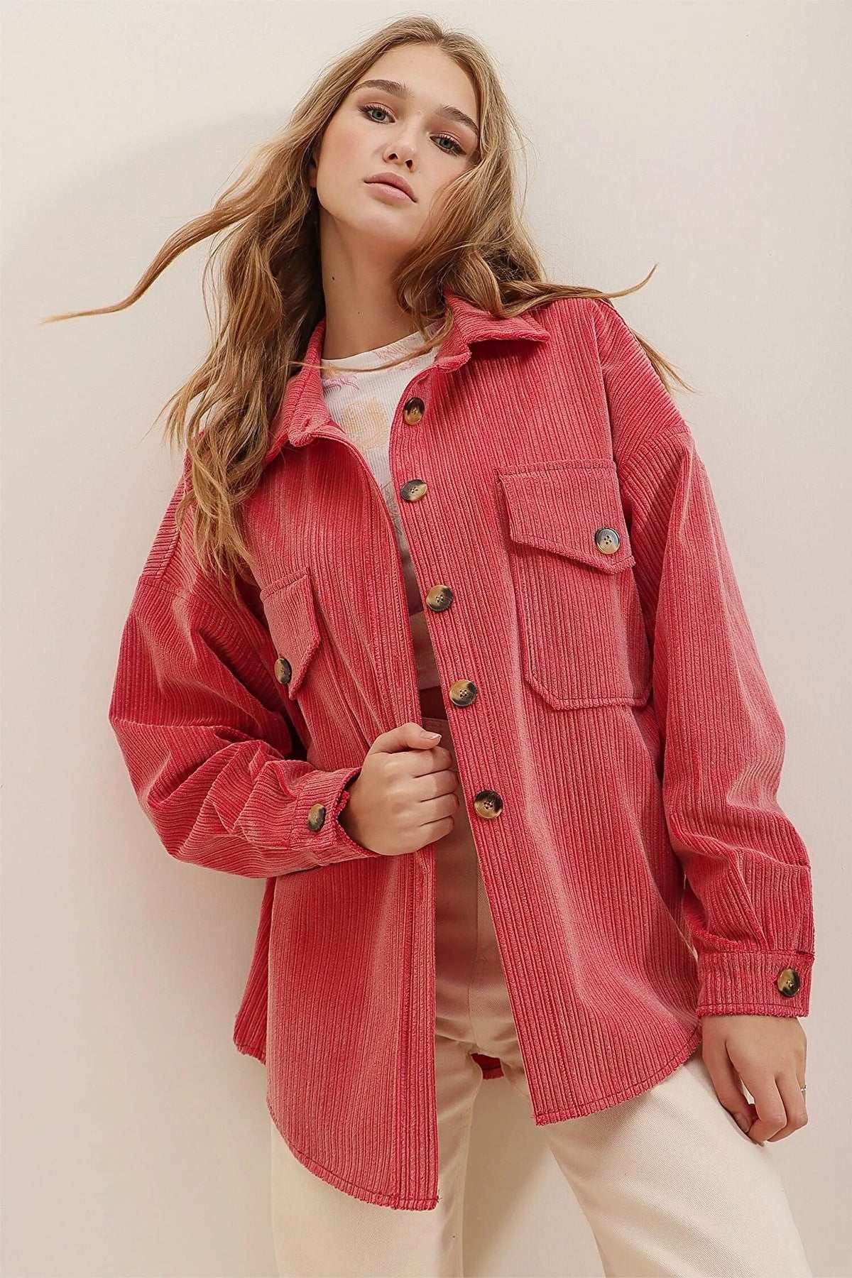 Corduroy Casual Long Sleeve Shirts