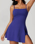 Square Neck Tennis Dress with Short