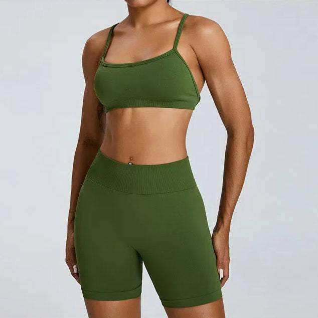 Seamless Sports Bra with Adjustable Straps