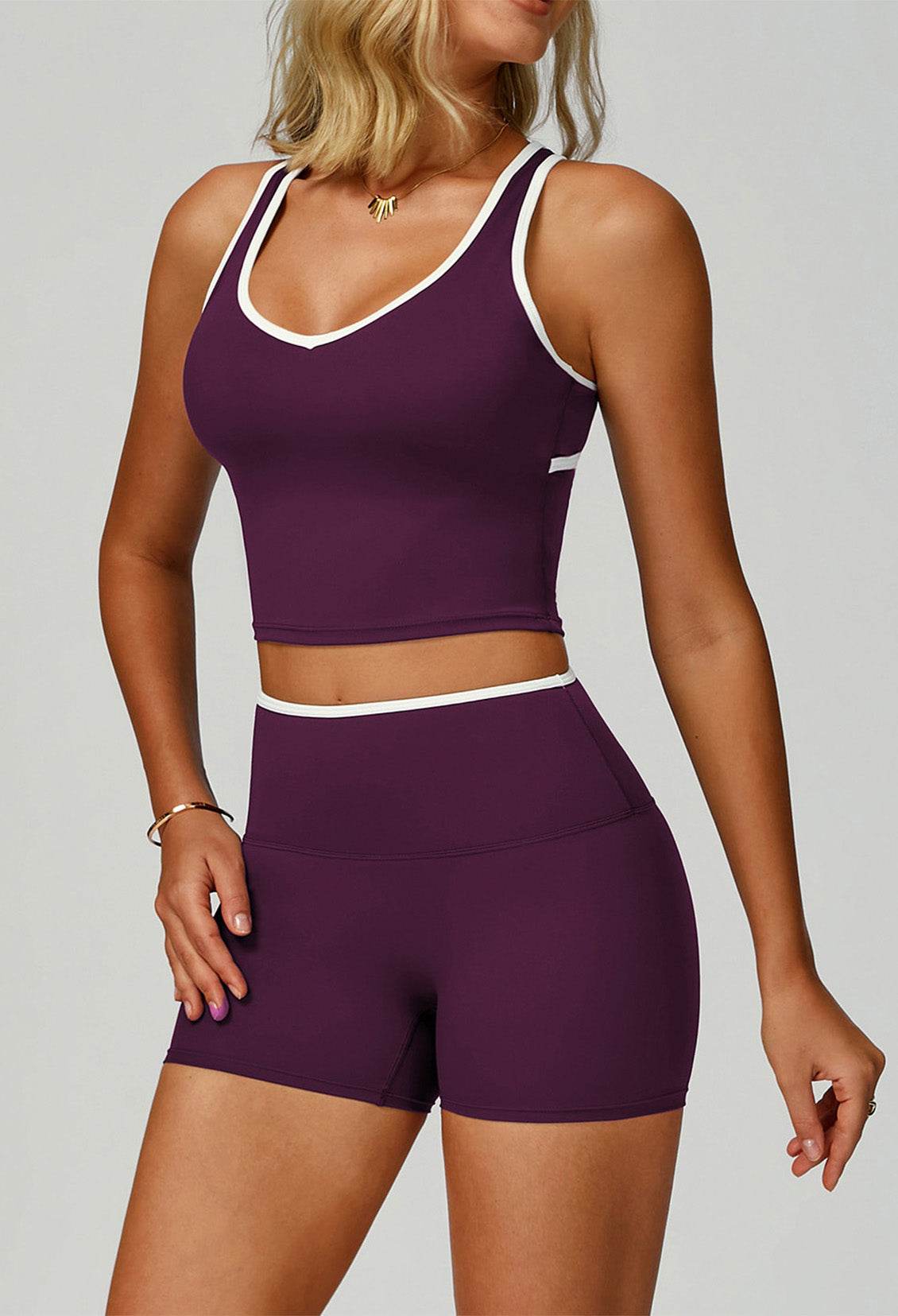 V Neckline Racerback Sports Tank Top