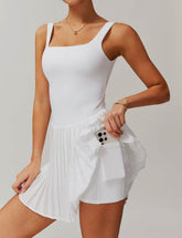 One Piece Tennis Dress With Inside Shorts and Pockets
