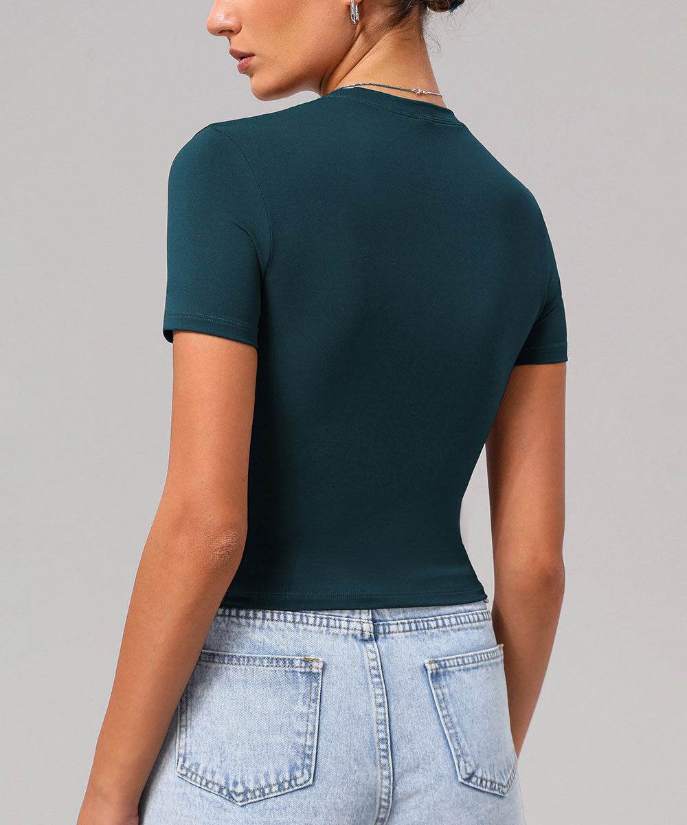 Short Sleeve Slim Fit Tops Crew Neck T-Shirts