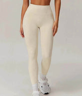 High Waist Yoga Leggings With Gold Blocking Pattern