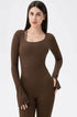 Long Sleeves Ribbed Yoga T-Shirt