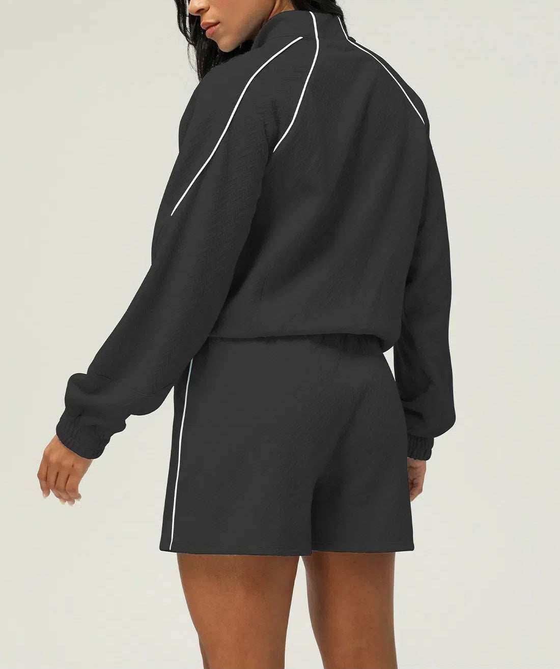Casual Sportswear Set with Jacket and Short