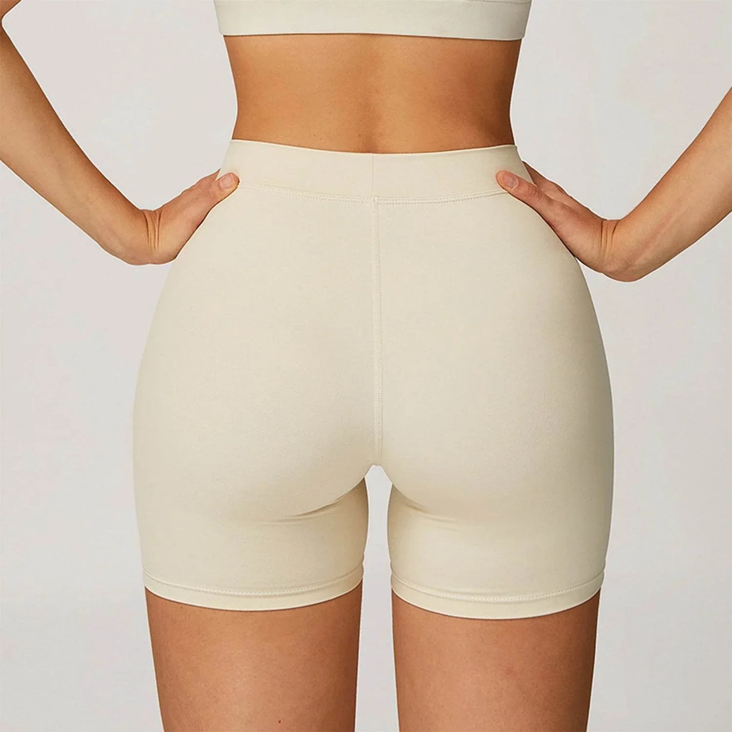 No Front Seam High Waist Yoga Shorts -